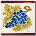 Carrelage - Décoration - Senteur de provence raisin- Motif - Design - Faïence de Provence à Salernes