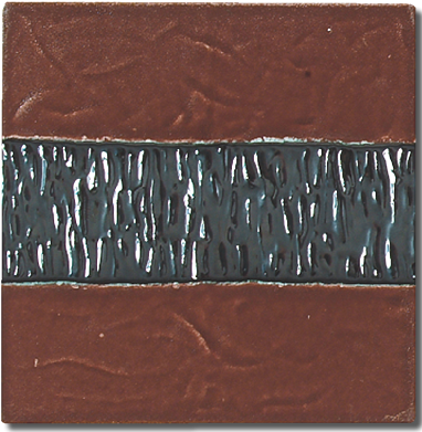 Carrelage - Décoration - Frise 13 Lichen Intérieur Bronze Ext Chocolat- Motif - Design - Faïence de Provence à Salernes